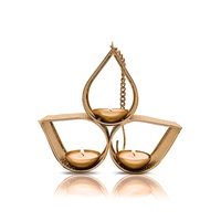 Support de bougie chauffe-plat en métal doré de luxe, fait main, style médiéval vintage, 7,5 pouces, à suspendre, pour décoration intérieure et extérieure, Diwali