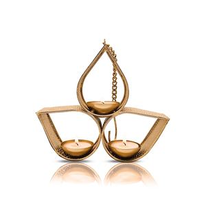 Handcrafted Vintage <b>Hanging</b> Luxury Candle <b>Holder</b> 7.5inch Metal Gold <b>Tealight</b> Candle <b>Holder</b> for Home Decor Outdoor Home Decor - Product Image 1