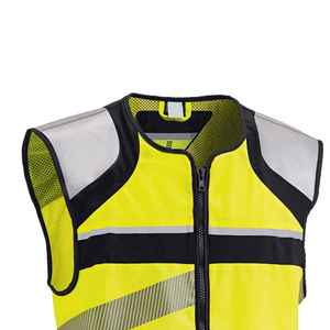 Chaleco DE SEGURIDAD reflectante medio transpirable de alta visibilidad con cremallera frontal logotipo personalizable - Product Image 3