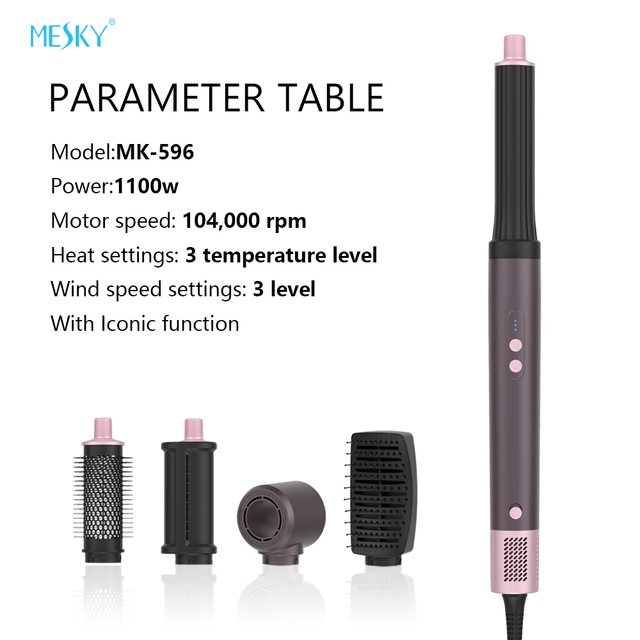 private label Smart Design Hair Styling Tools Hot Air Brush with 3 Speed Control for Home
