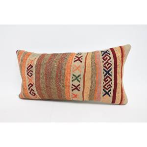 12x24 pouces multicolore bohème Kilim laine tapis Vintage motif décoratif oreiller tissé Technique - Product Image 4
