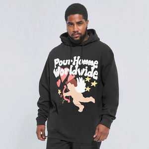 Top Design High Quality Heavy Weight Thick Puff Printing Winter <b>Hoodies</b> Cotton Fabric Stylish Oversized Fit Breathable for <b>Men</b> - Product Image 1