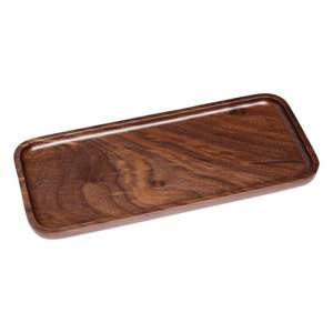 Modern Lacquer Finish Wooden Serving <b>Tray</b> for Fruit Bowl Display and Desk/Table Use Single Tier - Product Image 1