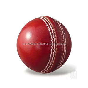Balle en cuir dur de cricket professionnel de haute qualité balle de match de Offre Spéciale faite à la main au Pakistan - Product Image 5