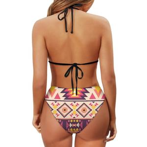 ชุดบิกินี่แบบ 2 ชิ้นสำหรับผู้หญิง พิมพ์ลายแบบซับลิเมชั่น สีและขนาดสั่งทำได้ แห้งเร็ว ระบายอากาศดี บริการ OEM ชุดชายหาด - Product Image 3