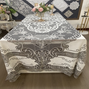 <span class=keywords><strong>Manteles</strong></span> Rectangulares Grandes de Jacquard Tejido con Bordado Floral, Ecológicos, Duraderos, Lavables y Personalizables para Bodas y Hogar - Product Image 1