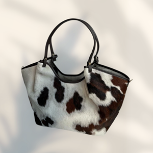 Bolsa de Mano Plegable de Cuero Genuino con Logotipo Personalizado, Bolsa de Compras Reutilizable Ecológica, Correa de Hombro Larga, Pedidos al por Mayor - Product Image 2