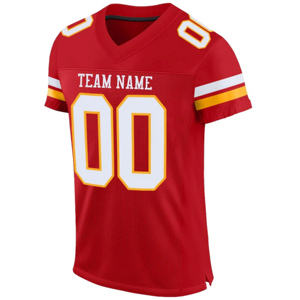 Maillot de football américain respirant, haute absorption de la transpiration, impression de logo personnalisée, manches courtes, sublimation, 100% polyester - Product Image 1