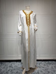 Prix de gros moderne élégant caftan Dubaï Abayas vêtements islamiques femmes musulmanes robes - Product Image 6