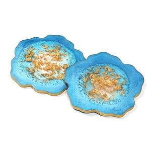 Furniture Protection Resin Cup Holder Bohemian Style Eco-Friendly Handmade Design to Reduce <b>Heat</b> and Water Damage - Product Image 2