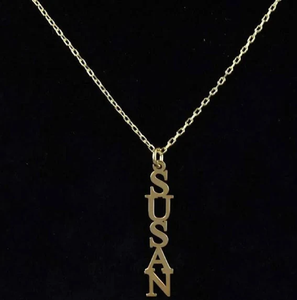 Two Hearts Stylish <b>Brass</b> Pendant Necklace for Couples Customised with Names for Engagement Wedding or Party <b>Jewellery</b> - Product Image 3