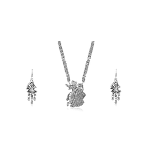 Bijoux religieux de luxe Ox Radha Krishan en alliage, plaqué or ethnique avec zircon, motif amoureux - Product Image 5