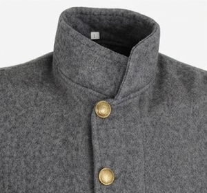 Manteau long pour homme 100% laine, boutonné devant, respirant, imperméable, vêtements d'extérieur pour l'hiver - Product Image 6