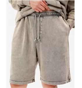 Wholesale Light-Weight Men's Acid Wash Shorts 100% Cotton Stretchable Casual Solid Pattern Designs - Product Image 2