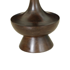 Table d'appoint moderne en bois de manguier et marbre avec finition noyer pour chambre à coucher et bureau à domicile - Product Image 3