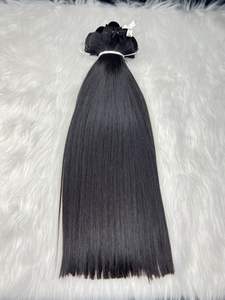 Cheveux humains Bonestraight de qualité Remy, non traités, cuticules alignées, trame vierge, cheveux lisses et bouclés, meilleure trame simple - Product Image 3