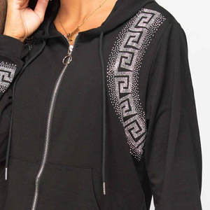 ชุดวอร์ม2ชิ้นสำหรับผู้หญิงชุดวอร์มมีฮู้ดและกางเกงขายาวสำหรับผู้หญิงสีน้ำตาลช็อคโกแลตแบบเต็มงานตามสั่ง - Product Image 5