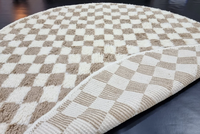 Tapis de couloir marocain Beni Ourain à carreaux fait main en laine, authentique berbère, véritable, lavable, toutes saisons, OEM