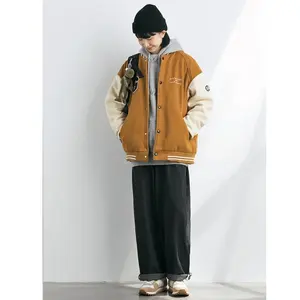 Vestes universitaires pour les écoles, les clubs, les équipes, veste universitaire tendance avec poignets côtelés, veste universitaire bicolore, vêtements d'extérieur - Product Image 1