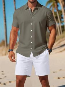 Ensemble de shorts en gros décontracté de qualité supérieure pour hommes ensemble de chemise short respirant personnalisé été 100% ensembles de t-shirts en coton biologique - Product Image 3