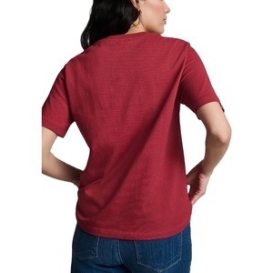 Camiseta de Algodón 100% para Mujer, Color Sólido, Logotipo Personalizado, 160 GSM, Cuello Redondo, Corte Regular, Estilo Casual, Ropa de Verano, Comprimida, Venta al Por Mayor - Product Image 2