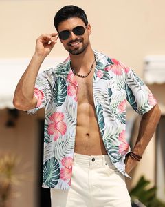 2024 imprimé Streetwear hommes chemises à manches courtes revers chemise décontractée Shorts de plage vacances d'été hawaïen costumes hommes - Product Image 3