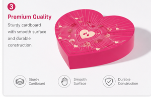 Wholesale Heart Shape <b>Pink</b> Jewelry Box with Lid Rigid Cardboard Empty Mystery Blind Box for Small Cosmetic and Beauty <b>Gift</b> - Product Image 3
