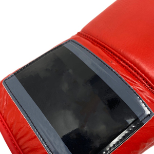 Guantes de boxeo personalizados de fabricación del cliente Guantes de boxeo rojos de cuero Material de cuero de combate Ropa de entrenamiento - Product Image 3