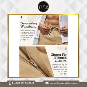 Véritable exportateur de pantalons et pantalons en lin de qualité supérieure à la demande, de conception personnalisée, légers et à cordon de serrage pour hommes - Product Image 4