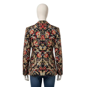 Blazer d'automne brodé à la main antistatique polyester coton tissu formel tenue décontracté léger confortable veste pour hommes - Product Image 5