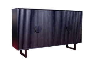 ชั้นวางรองเท้าไม้โอ๊คสีดำทันสมัยทนทานเฟอร์นิเจอร์สำหรับห้องนั่งเล่นหรือสำนักงาน - Product Image 3