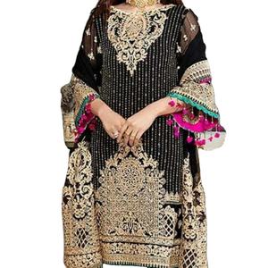 Shalwar Kameez d'hiver de haute qualité en coton et soie de style indien-pakistanais pour femmes, couleurs et tailles personnalisées, lavable - Product Image 1