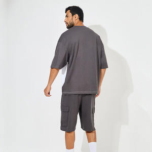 Ensemble pour homme, ensemble de 2 pièces pour l'été, t-shirts à manches courtes et shorts, ensemble décontracté élégant pour l'été, vêtements de sport pour l'entraînement - Product Image 2