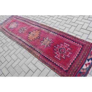 Alfombra de pelo medio ecológica de lana negra Rosa étnica de 2,7x9,5 pies estilo turco clásico Patchwork rectángulo comedor dormitorio - Product Image 4