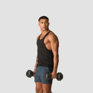 2025 camisetas sin mangas personalizadas de punto de algodón para hombre, camisetas sin mangas con tirantes para correr, camiseta informal de culturismo para Fitness - Product Image 1