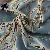 Vibrant 3D Print 100D Tela elástica de cuatro vías para vestidos elegantes Tops y pantalones