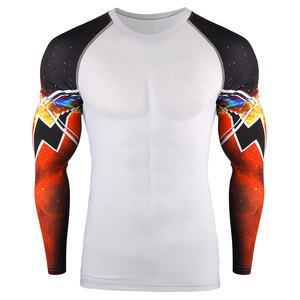 <b>Men</b> Breathable Compression Sublimation Sleeve <b>Swimming</b> and Diving Rash Guard With Custom Logo and Color Comfortable Rash Guard - Product Image 1