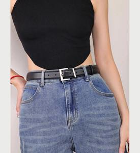 Cinturones de mujer, hebilla de Pin de cobre, piel de vaca Real, Cinturón fino de cuero genuino, pretina femenina para Jeans, vestidos, pantalones - Product Image 5