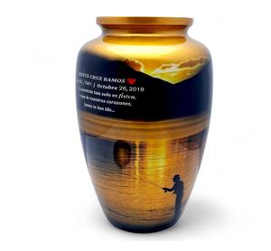 Urna de cremación al atardecer para cenizas humanas, urna decorativa para siempre para adultos, urna conmemorativa grande para cenizas, sostiene hasta 200 Lbs - Product Image 4