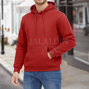 เสื้อฮู้ดดี้ผู้ชายผ้าคอตตอนผสมคุณภาพสูง แห้งเร็ว สไตล์สวมหัว สำหรับฤดูหนาว ลายเรียบ ขายส่ง - Product Image 6
