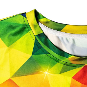 Camiseta de sublimación para hombre transpirable y de talla grande para hombre Ringer nuevo diseño algodón poliéster alta calidad impresa camiseta para hombre - Product Image 4