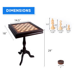 Portable 3 in 1 Chess Checkers Backgammon Set <b>for</b> Indoor Fun Office Breaks Family Bonding And Travel Game Night From India - Product Image 3