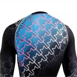 Rash Guard Sublimation Anti-UV poids lourd pour hommes Logo personnalisé Entraînement aux arts martiaux Jiu Jitsu BJJ Séchage rapide Respirant - Product Image 5