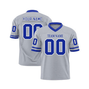 Ensembles d'uniformes de football américain personnalisés pour équipes universitaires, manches courtes, polyester 155 GSM, protection UV, vêtements de sport unisexes - Product Image 2