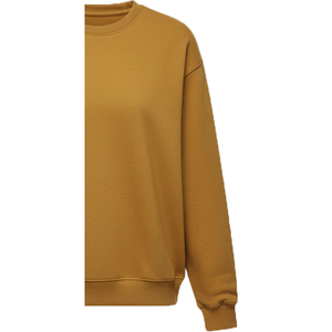 Sweat-shirt d'hiver surdimensionné à col rond pour femme, personnalisé, écologique, coupe-vent, respirant - Polyester/coton polaire 340g tricoté marron - Product Image 5