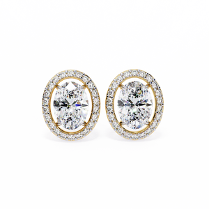 18K Gold Unique Stud Earring with Lab-Grown Diamond Rose Gold and White/Yellow Gold Options for Engagement - Product Image 5