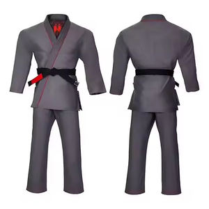 Uniforme de Kimono de Jiu Jitsu de Color gris para práctica de artes marciales de Material transpirable liso de alta calidad profesional de la mejor calidad - Product Image 1