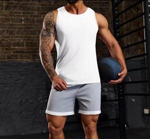 Débardeurs côtelés pour hommes T-shirt sans manches pour l'entraînement Muscle Gym Fitness Tee vêtements de fitness chemise sans manches OEM - Product Image 4