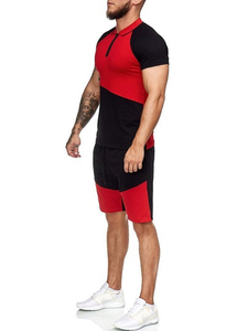 Nouvel arrivage de t-shirts à manches courtes et à séchage rapide pour hommes, vêtements de sport d'été respirants, survêtements deux pièces à motif imprimé Offre Spéciale - Product Image 3