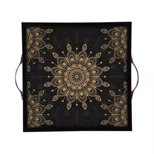 Bandeja de Madera Rectangular Ecológica para Servir con Asas, Logotipo Personalizado y Color Personalizado para Café, Té, Bar y Comida - Product Image 5